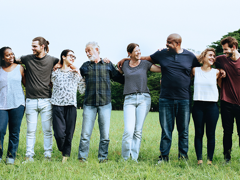 Group of happy people